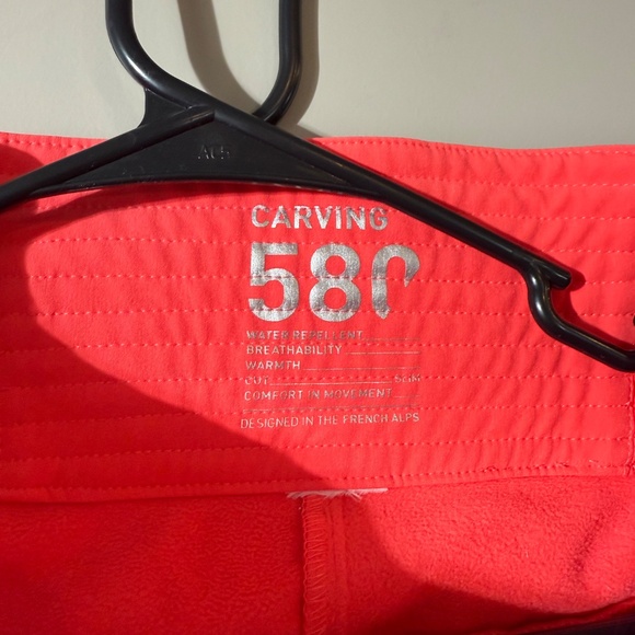 Carving 580 Ski Pants | Women’s Snow Pants | Water-Repellent | Coral Red | Size - Picture 3 of 3